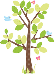 Albero con uccelli